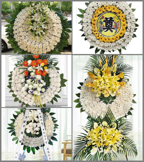 浙江省温州乐清市石帆街道绅坊村花圈速递